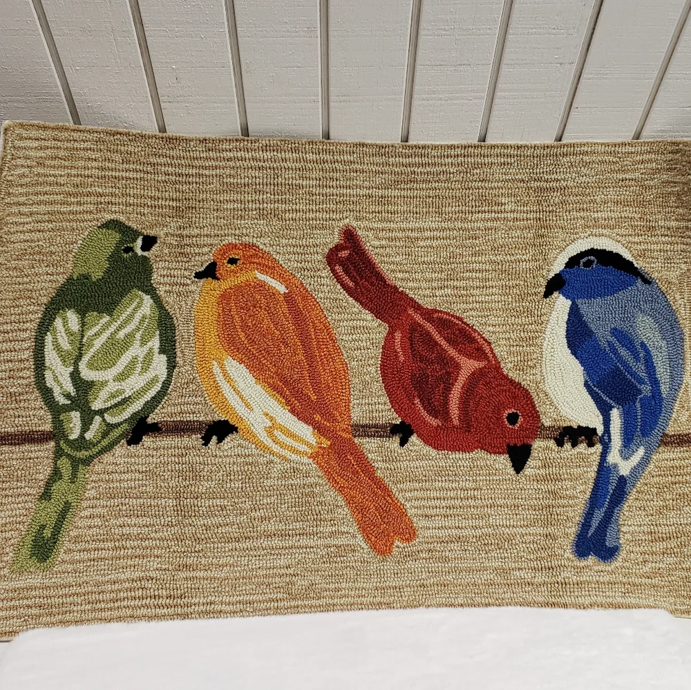 Pottery Barn Liora Manne birds Indoor/Outdoor Door Mat